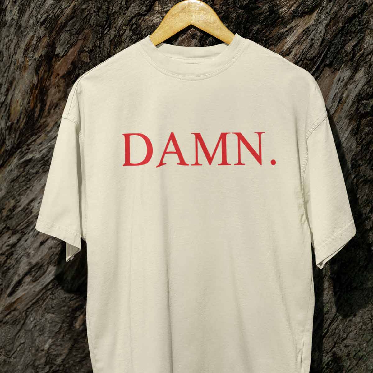 Playera Damn Logo | Beige