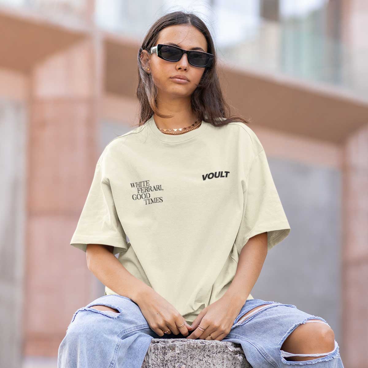 Playera White Ferrari | Beige