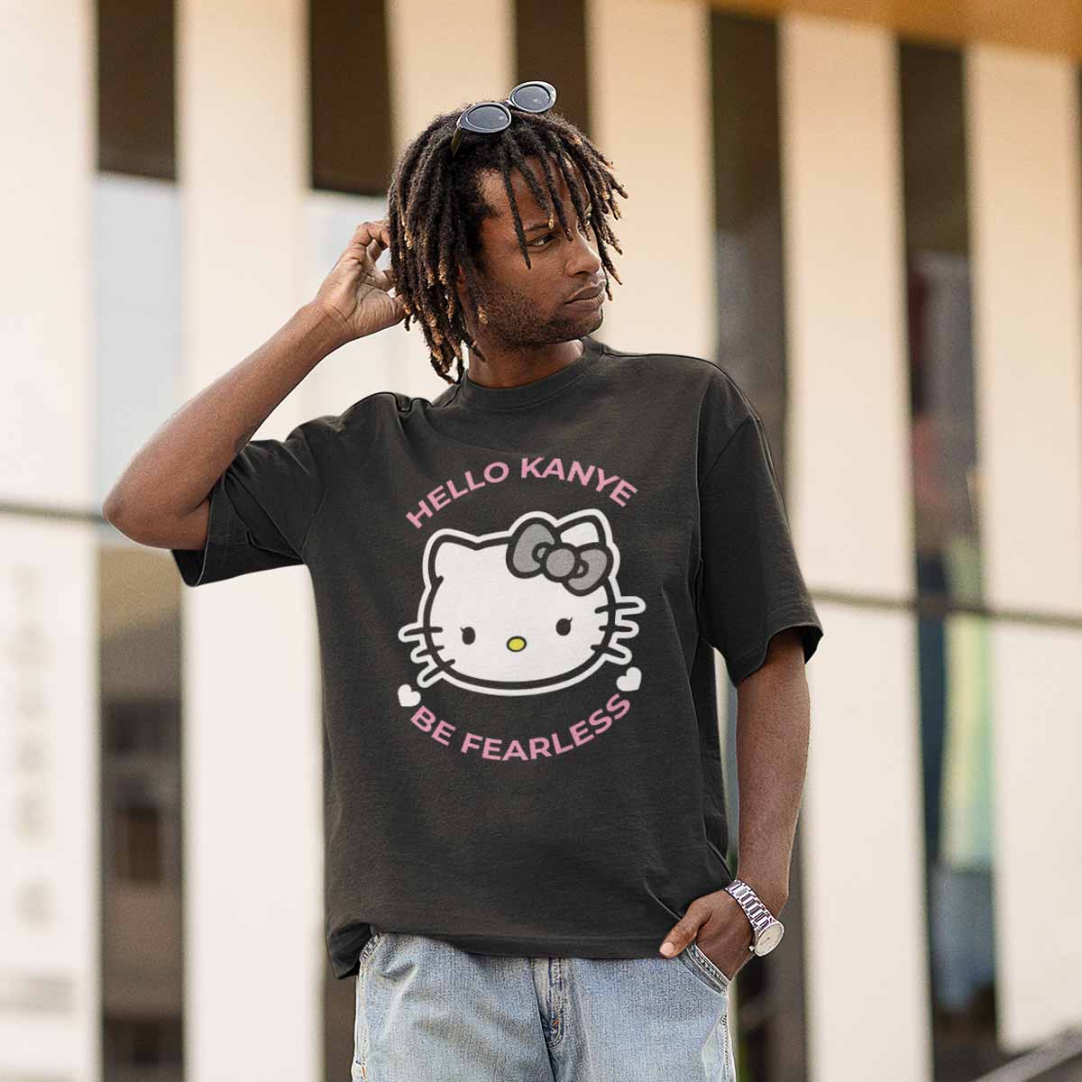 Playera Be Fearless Hello Kitty | Negro