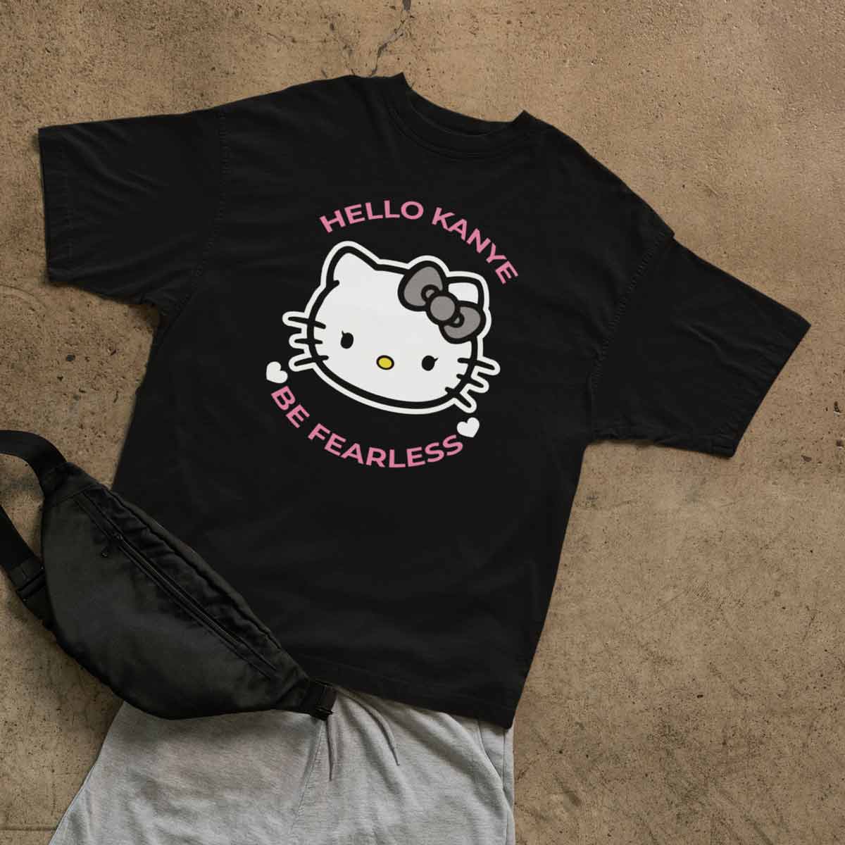 Playera Be Fearless Hello Kitty | Negro