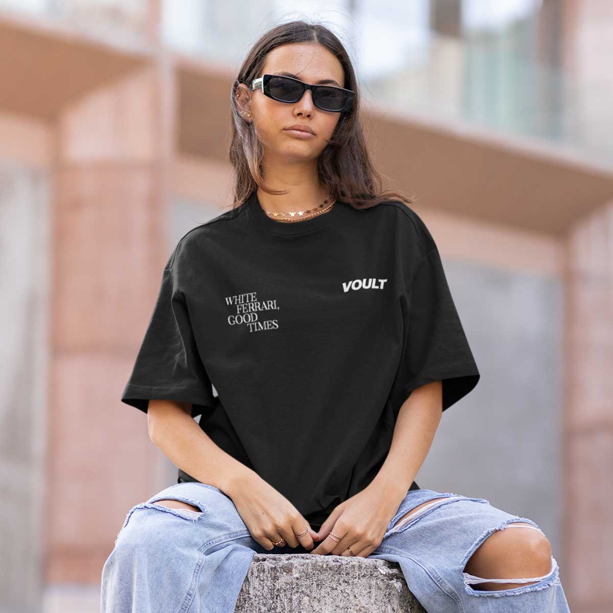 Playera White Ferrari | Negro