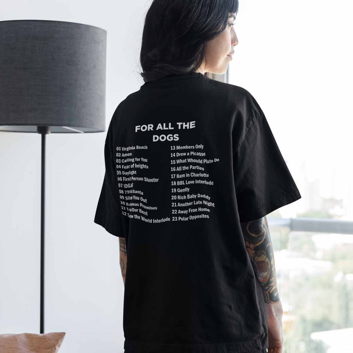 Playera For All The Dogs | Negro