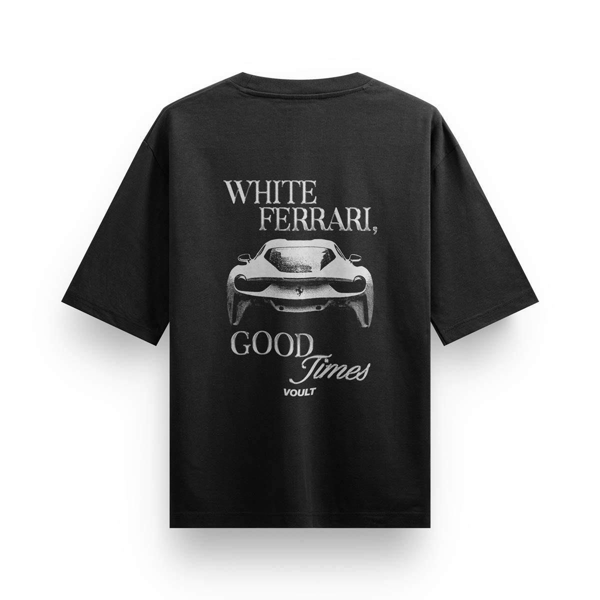 Playera White Ferrari | Negro