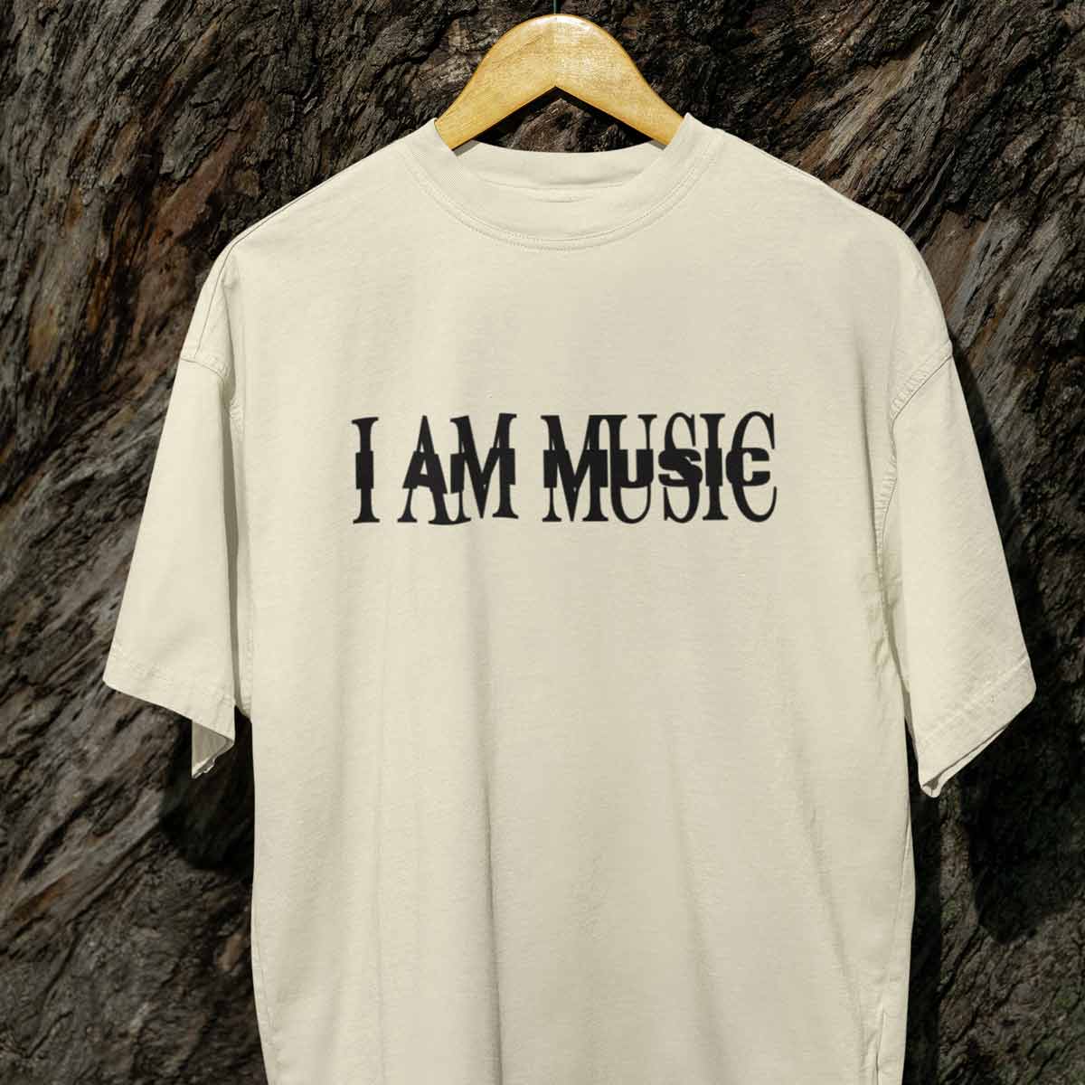 Playera I Am Music | Beige