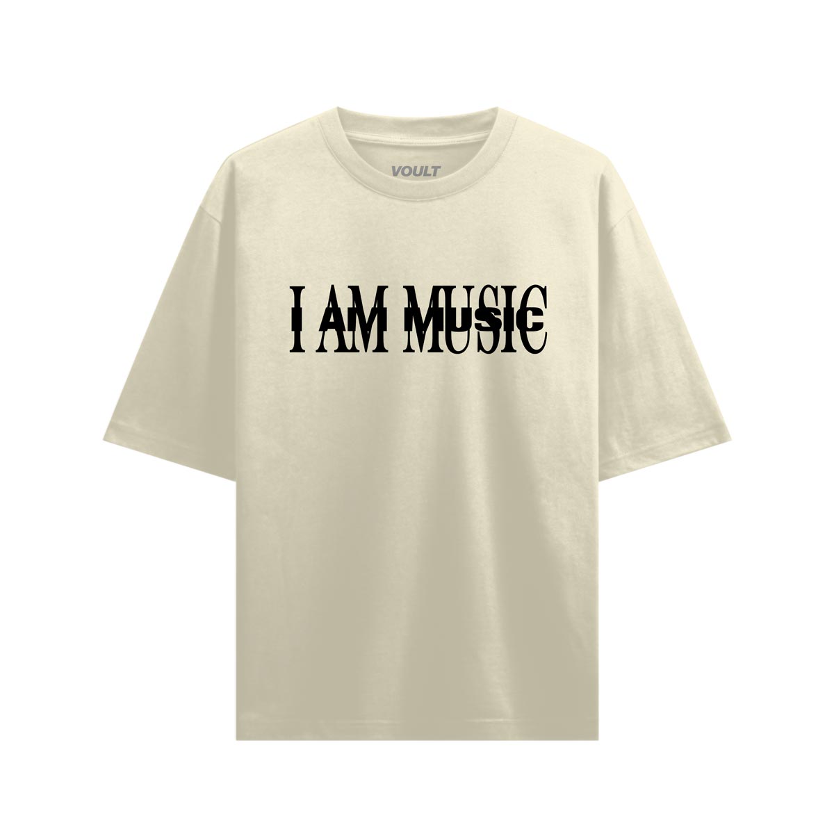 Playera I Am Music | Beige