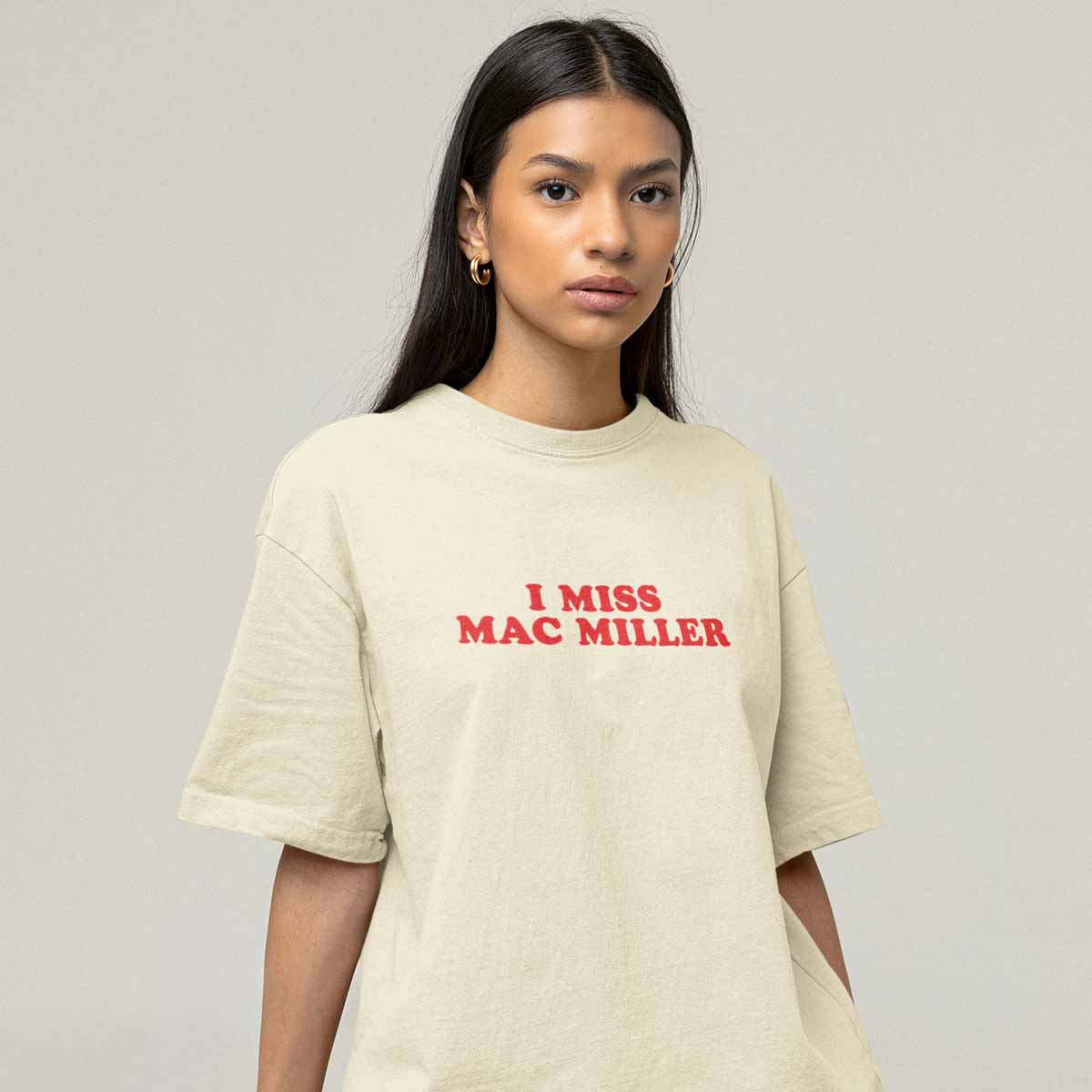 Playera I Miss Mac Miller | Beige