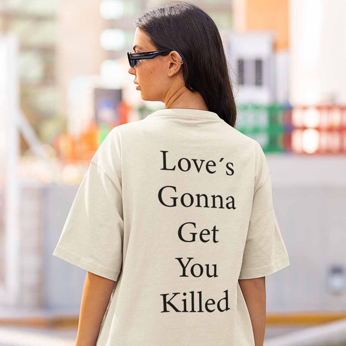 Playera Damn Frase | Beige