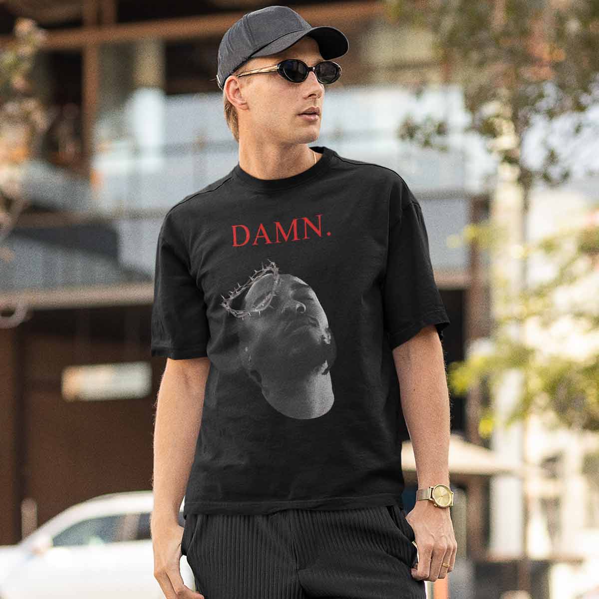 Playera Damn Frase | Negro