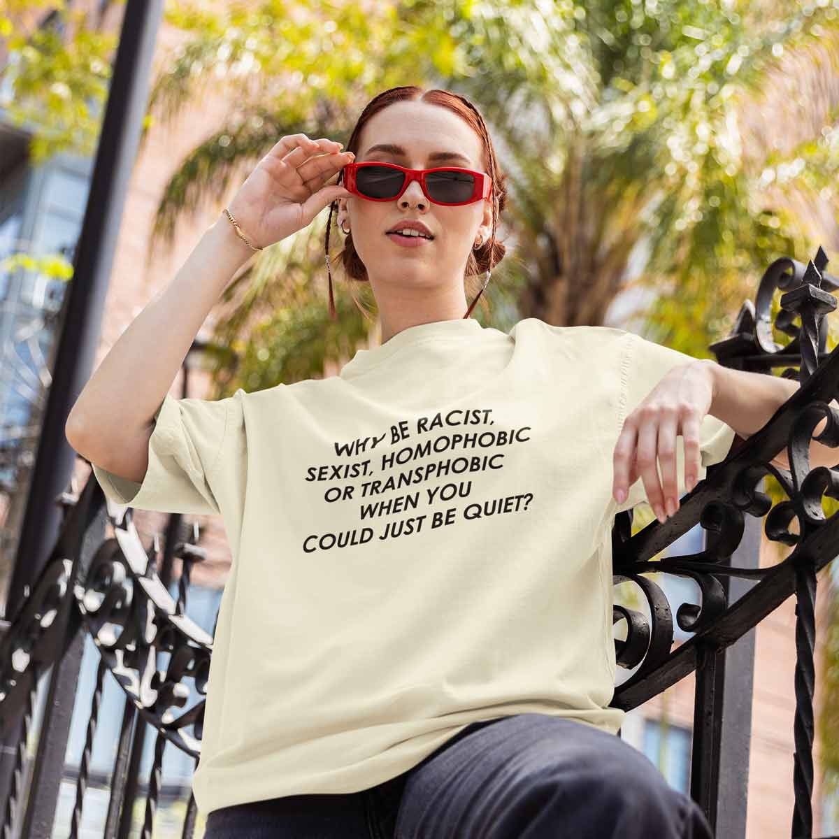 Playera Anti-Discrimination | Beige