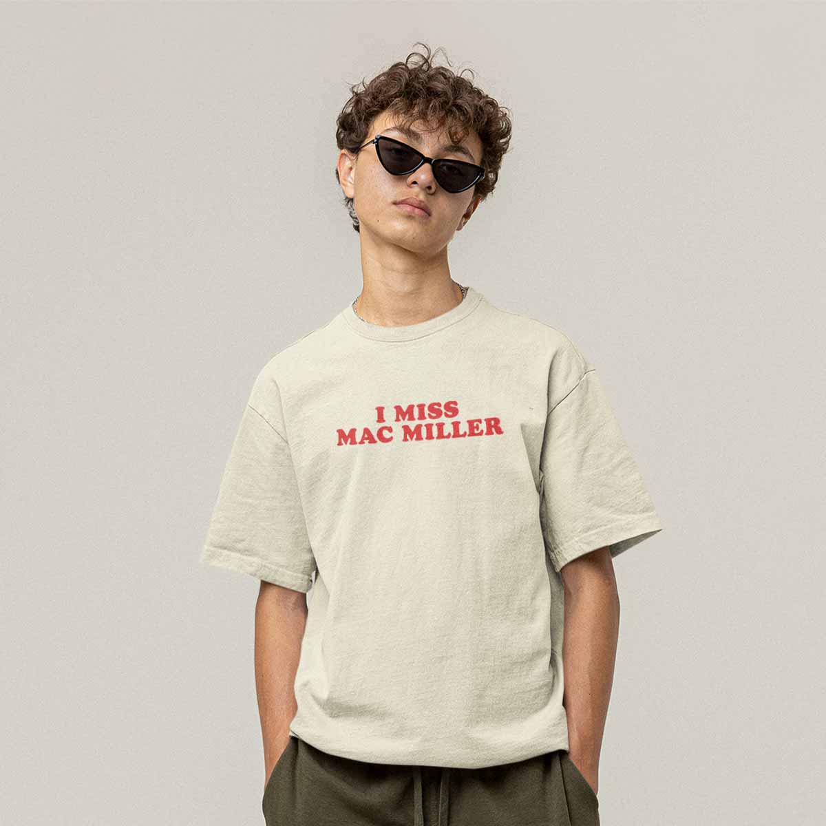 Playera I Miss Mac Miller | Beige
