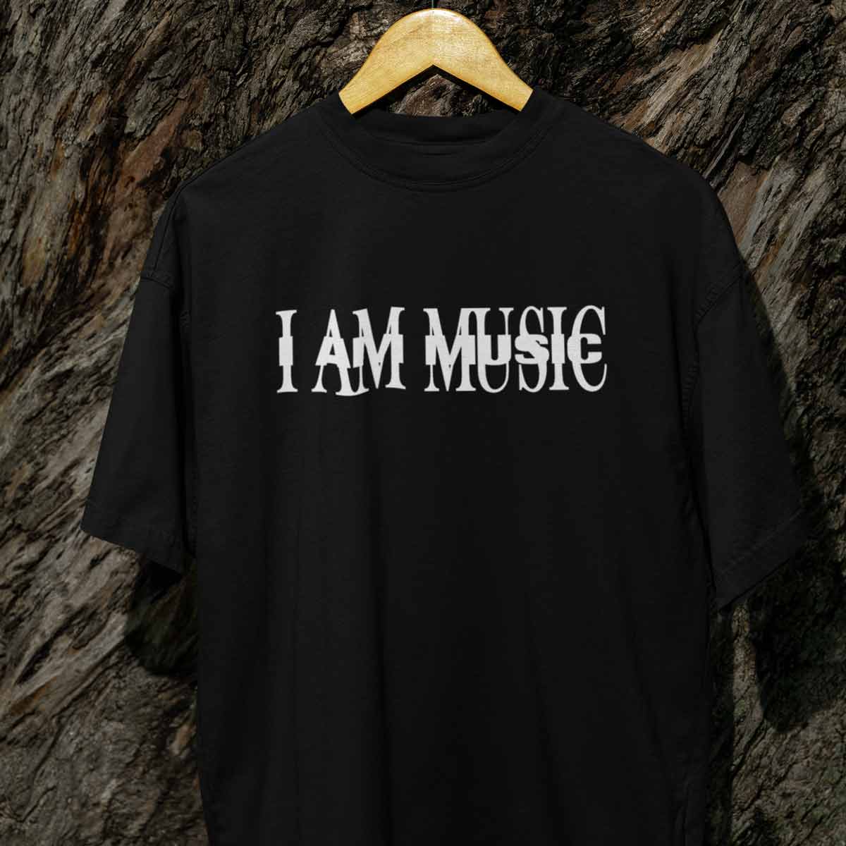 Playera I Am Music | Negro